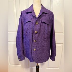 Coldwater Creek Textured Purple Jacket - Size W20 - Excellent Condition